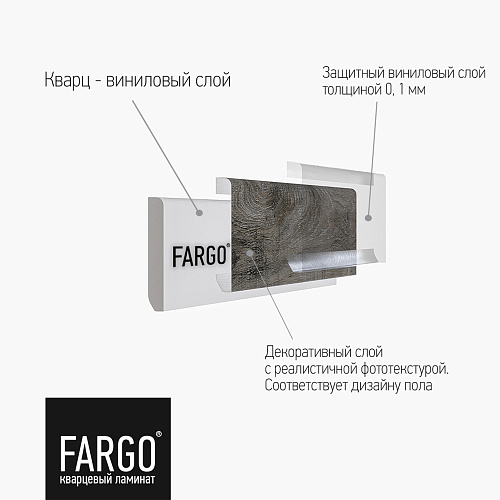 Кварцевый плинтус Fargo 68S455 Агат Маренго Кварцевый плинтус Fargo 68S455 Агат Маренго